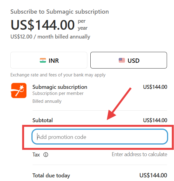 Submagic promo code